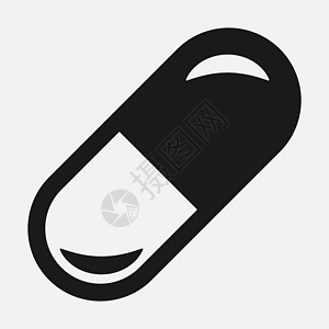 Pill 矢量图标 板块胶囊黑色符号图片