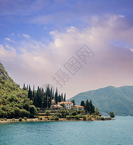 黑山亚得里亚海科托尔湾 美丽的自然景观 科托尔海岸 风景秀丽的避暑胜地景观 暑假 休假房子建筑学公园蓝色海景天空海滩游艇村庄海岸图片