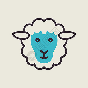 羊向量图标 动物头号符号家畜哺乳动物羊毛农业野生动物宠物母羊农场村庄内存图片