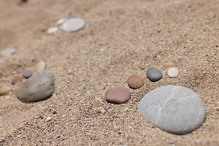在沙滩 炎热的夏日 海岸线 沙滩上铺石石图片