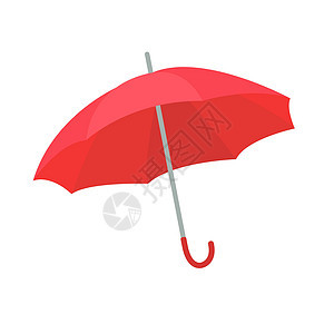 开放红伞孤立矢量插图背景图片