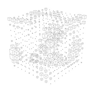 矢量抽象框背景墙纸技术创造力标识盒子派对立方体艺术横幅科学图片