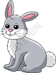 Rabbit 卡通彩色剪贴板说明涂鸦野兔孩子艺术插图绘画宠物孩子们幼儿园动物图片