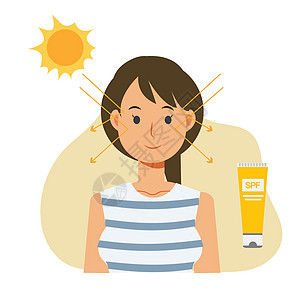 皮肤护理概念 阳光保护 使用防晒霜的快乐女人避免晒伤 漂亮和美貌的皮肤图片