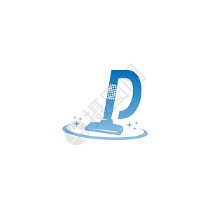 汽車 icon使用字母 D 图标模板的清洁服务标识图示插画