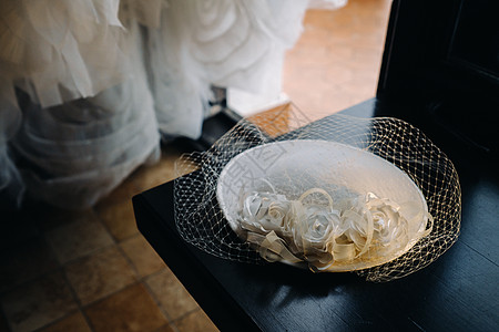 女性优雅的结婚帽子 头戴礼章结婚帽材料婚礼魅力配件套装白色班级新娘女士图片