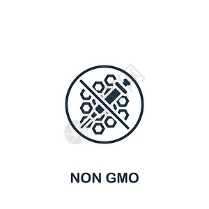 非 Gmo 图标 用于模板 网络设计和信息图的单色简单图标图片