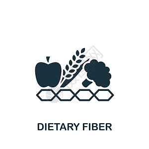 膳食纤维图标 用于模板 网页设计和信息图表的单色简单图标图片