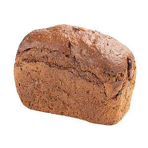 日式面包带干果和坚果的孤立黑麦面包杂粮乡村美食碳水棕色小麦静物化合物食物水平背景
