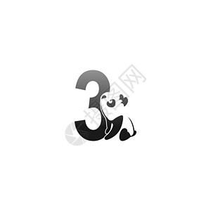 望3号图标的熊猫动物图示图片