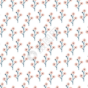 无缝花卉图案 用于织物 包装 纺织品 壁纸 服装的创意花卉纹理 矢量图图片