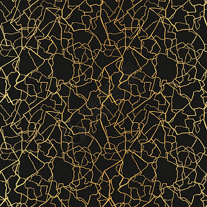 艺术无缝结构 金细线和深奢侈品背景的抽象碎片均匀奢华休息裂纹金子裂缝闪光打印金属线条装饰图片