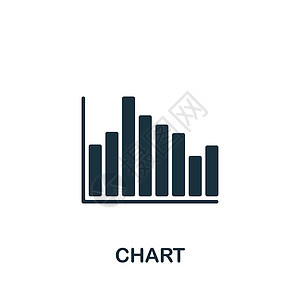 图表图标 用于模板 网络设计和信息图的单色简单图标图片