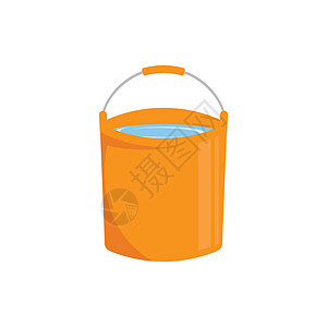 水桶图标家庭工具液体插图篮子工作标识金属服务园艺图片