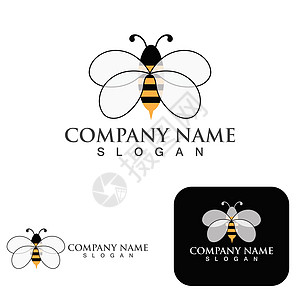 蜜蜂蜜蜂动物标志矢量图像卡通片标签蜂巢昆虫横幅标识养蜂业插图农场六边形图片