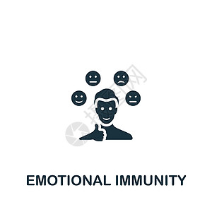 情感免疫图标 用于模板 网络设计和信息图的单色简单图标 Name图片