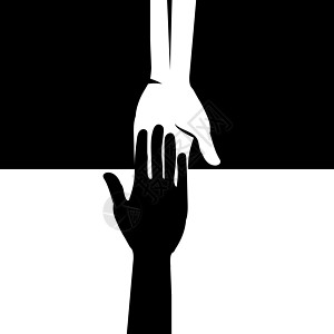 手伸手相助 救世主棕榈机构帮助社会朋友团队友谊志愿者手指标识背景图片