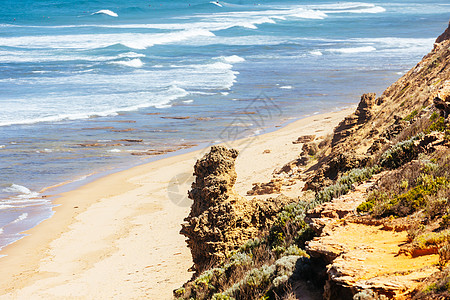 澳大利亚Barwon Head的第十三个海滩海洋动物群冲浪闲暇植物群海浪太阳旅游晴天国家图片