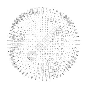 矢量抽象球场背景多边形科学网络技术标识细胞正方形地球插图盒子图片