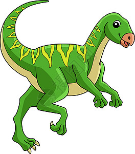 满洲龙 恐龙 卡通彩色剪贴板图片