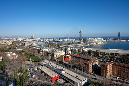 巴塞罗那观点教会蓝天观光目的地建筑海洋地方景观地标建筑学图片