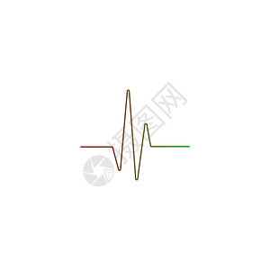 Beeat 脉冲图标平板设计矢量医疗均衡器监视器技术频率插图曲线心脏音乐收音机背景图片