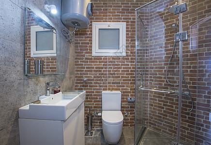 豪华公寓内厕所内部设计设计软管住宅蓄水池奢华洗手间展示房子淋浴风格镜子图片