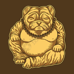 Budai Pug 插图图片