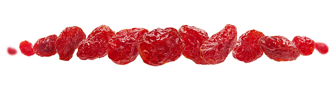 白色背景的干燥狗林草莓悬浮在白色背景上飞行食物航班甜点狗树团体浆果水果叶子营养图片
