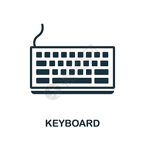 键盘图标 用于模板 网络设计和信息图的单色简单键盘图标图片