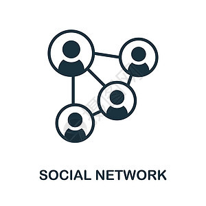 社交网络图标 用于模板 网页设计和信息图表的单色简单社交网络图标图片