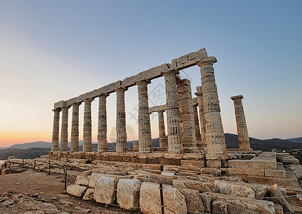 著名的希腊神庙波塞冬 希腊索尼恩角神话纪念碑考古学文明历史旅行地标历史性吸引力寺庙图片