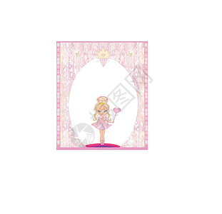 美丽的仙女  可爱的生日快乐卡女孩魔法故事季节裙子庆典女士框架公主花园图片