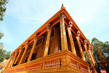 珠普立寺金色面纱景点地标建筑学文化宗教旅游高棉语目的地遗产寺庙图片