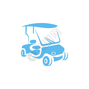 Golf 工具车图标设计概念插图标识运输机器黑色运动游戏汽车娱乐越野车轮胎图片