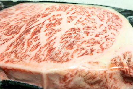 甲5型Wagyu A5型牛肉的许多部分含有高分辨率浮标纹理盘子餐厅晚餐牛肉屠夫炙烤烹饪美食花纹奢华图片