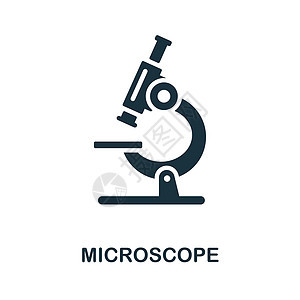 显微镜图标 医疗保健系列中的简单元素 用于网页设计 模板 信息图表等的创意显微镜图标图片