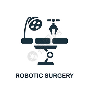 机器人手术图标 医疗保健创新系列中的简单元素 用于网页设计 模板 信息图表等的创意机器人手术图标图片