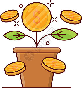货币增长经济绿色市场银行业现金生长投资植物商业金融图片