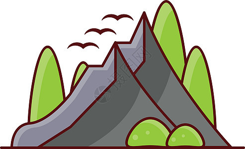 山脉绿色岩石爬坡道顶峰冒险旅行商业高山插图运动图片