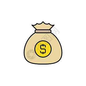 钱袋子线图标 金融插图图标的元素 优质图形设计图标 可用于网络 徽标 移动应用程序 UI UX图片