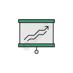 增长 董事会 分析 金钱线图标 金融插图图标的元素 优质图形设计图标 可用于网络 徽标 移动应用程序 UI UX图片