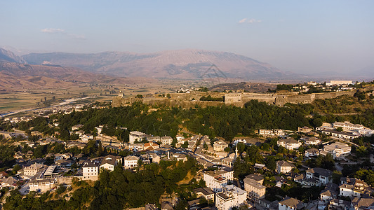 阿尔巴尼亚Gjirokaster老城之景住宅眼睛城堡脚凳观光景观历史旅游村庄吸引力图片