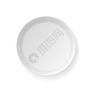 以透明背景隔离的白色盘子白盘餐厅午餐厨房饮食空白商品圆圈用餐餐具圆形图片