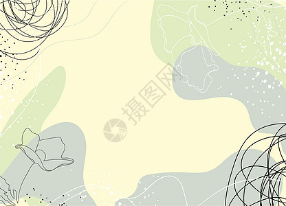 花花创意设计白色创造力植物水彩婚礼绘画邀请函花束艺术墙纸背景图片