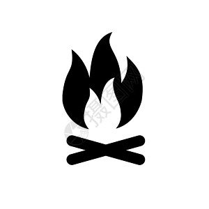 Bonnfire标志模板 营火向量图标与透明背景隔离 营火透明度标识概念图片