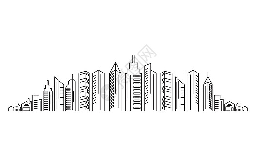 市天线公寓设计办公室建筑地平线城市商业摩天大楼全景房子景观地标图片