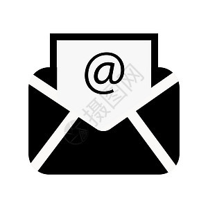 平面样式的邮件信封图标 白色孤立背景上的电子邮件消息矢量插图 邮箱电子邮件业务概念互联网地址网站邮资网络商业邮寄垃圾邮件通讯办公图片