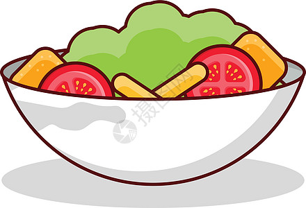 沙拉午餐菜单插图烹饪蔬菜叶子餐厅饮料盘子甜点图片