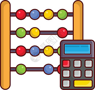 算法计算古董数数数学会计计算器视频插图金融按钮玩具图片